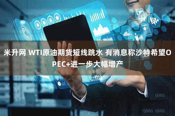 米升网 WTI原油期货短线跳水 有消息称沙特希望OPEC+进一步大幅增产